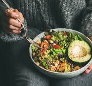 Fresh grain and avocado bowl